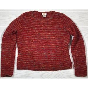 Talbots Wool Blend Sweater Womens XL Colorful Roundneck Chunky Knit Mom 90s